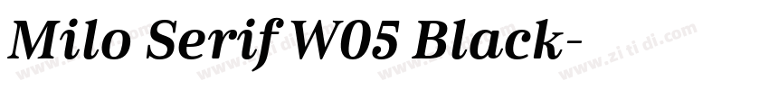 Milo Serif W05 Black字体转换